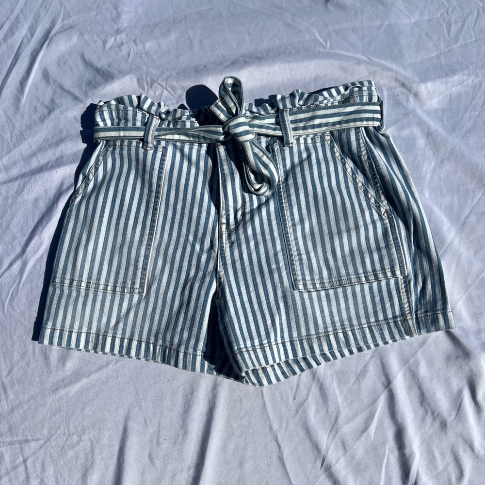 Striped Blue Women's Shorts